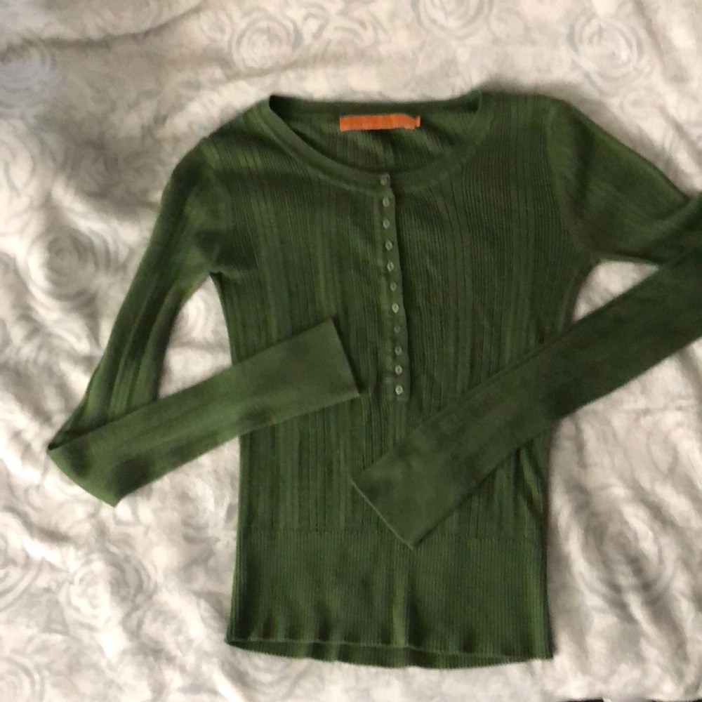 Green light weight Miss Me Sweater